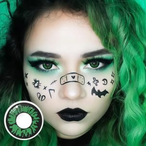 ComicPie Miracle Green Colored Contact Lenses for Cosplay & Halloween (RY299C)
