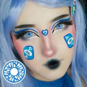 ComicPie Underworld Selene Blue Colored Contact Lenses for Cosplay & Halloween (YS29-3)