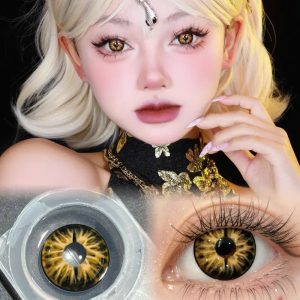 Alternative view of ComicPie Golden snake eyes Cosplay Colored Contact Lenses-HE596-1