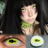 ComicPie Yellow And Green Double Pupil Contact Lenses for Cosplay & Halloween (HD261-2)