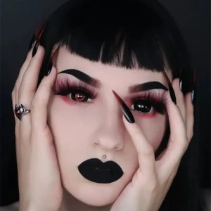 Alternative view of Tokyo Ghoul Black And Red Mini Sclera Contacts D1704