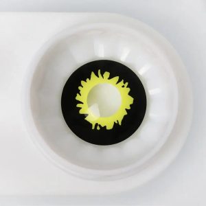 Alternative view of ComicPie Black And Yellow Eclipse Colored Contact Lenses for Cosplay & Halloween (RY283)