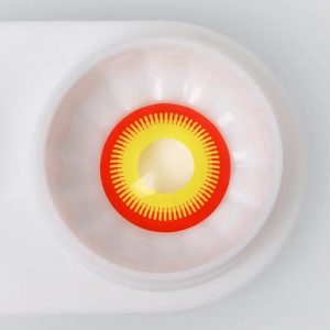 Alternative view of ComicPie Red And Yellow Colored Contact Lenses for Cosplay & Halloween (RY290)
