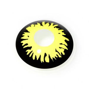 ComicPie Black And Yellow Colored Contact Lenses for Cosplay & Halloween (RY287B)