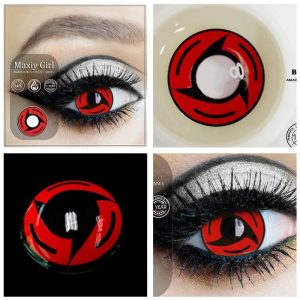 Alternative view of Itachi's Mangekyo Sharingan Naruto Cosplay Colored Contact Lenses for Halloween-ComicPie D35-R