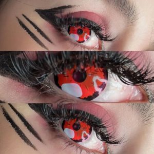 Alternative view of ComicPie Black Lobelia Red Colored Contact Lenses for Cosplay & Halloween (YS51-7)