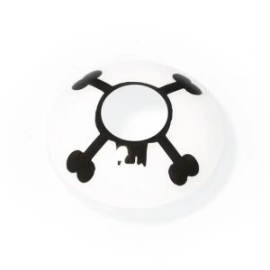 ComicPie Skeleton Cross Colored Contact Lenses for Cosplay & Halloween (RY330)