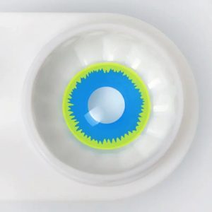 Alternative view of ComicPie Yellow And Blue Pattern Colored Contact Lenses for Cosplay & Halloween (RY310)