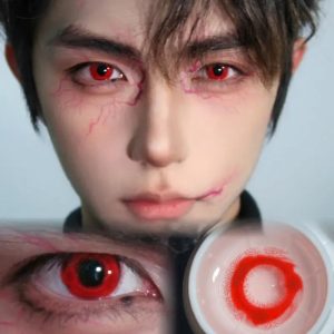 Alternative view of Red Eyes Colored Contact Lenses for Cosplay & Halloween (HD233)-Comicpie