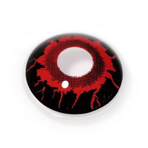ComicPie Red Flame Crack Colored Contact Lenses for Cosplay & Halloween (RY357)
