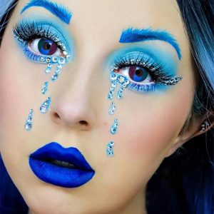 ComicPie Pride Blue Colored Contact Lenses for Cosplay & Halloween ( YS28-3)