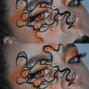 Alternative view of ComicPie Plain Maple Orange Colored Contact Lenses for Cosplay & Halloween (YS41-1)