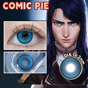 Arcane:League Of Legends Caitlyn Blue Colored Contact Lenses for Cosplay & Halloween-Comicpie HE666-3