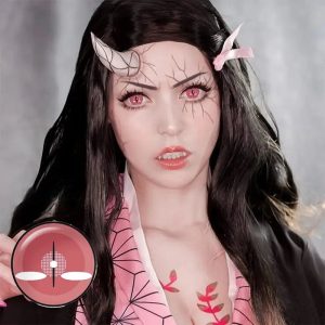 Nezuko Kamado Demon Slayer Cosplay Contact Lenses RY253-ComicPie