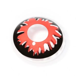 ComicPie Black And Red Flame Colored Contact Lenses for Cosplay & Halloween (RY305)