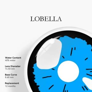 Alternative view of ComicPie Black Lobelia Blue Colored Contact Lenses for Cosplay & Halloween (YS51-3)