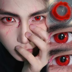 Red Eyes Colored Contact Lenses for Cosplay & Halloween (HD233)-Comicpie