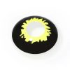 ComicPie Black And Yellow Eclipse Colored Contact Lenses for Cosplay & Halloween (RY283)
