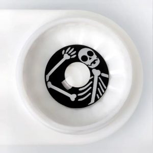 Alternative view of ComicPie Black Skeleton Colored Contact Lenses for Cosplay & Halloween (RY288)
