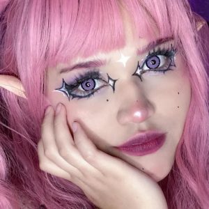 Alternative view of Shinobu Eye purple Contact Lenses for Cosplay & HalloweenRY281B-ComicPie