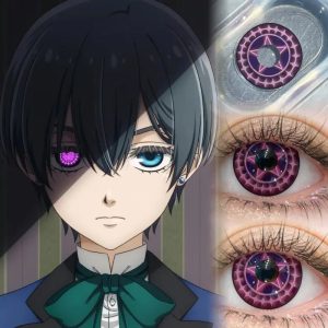 Alternative view of Ciel Phantomhive Black Butler Colored Contact Lenses for Cosplay & Halloween (HD276-4)-Comicpie