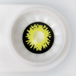 Alternative view of ComicPie Black And Yellow Colored Contact Lenses for Cosplay & Halloween (RY287B)
