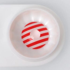 Alternative view of ComicPie Red And White Striped Colored Contact Lenses for Cosplay & Halloween (RY317)