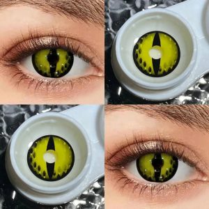 Alternative view of Dragon Eye Yellow Colored Contact Lenses for Cosplay & Halloween-ComicPie HD45