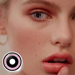 ComicPie Nebulos Pink Colored Contact Lenses for Cosplay & Halloween (YS36-3)