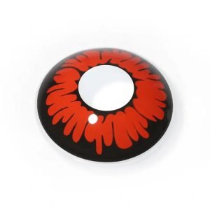 ComicPie Demon Glamor Red Colored Contact Lenses for Cosplay & Halloween (RY297A)