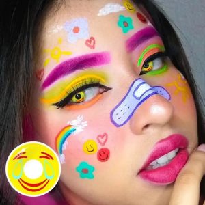 ComicPie Tears Of Laughter Colored Contact Lenses for Cosplay & Halloween (RY333)