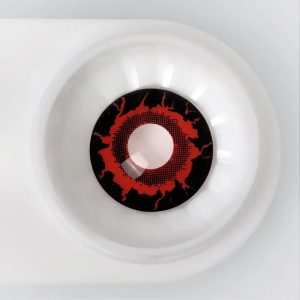 Alternative view of ComicPie Red Flame Crack Colored Contact Lenses for Cosplay & Halloween (RY357)