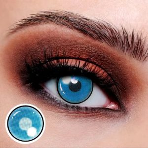 Alternative view of ComicPie Cloud Rim Blue Colored Contact Lenses for Cosplay & Halloween (MYA1-1)